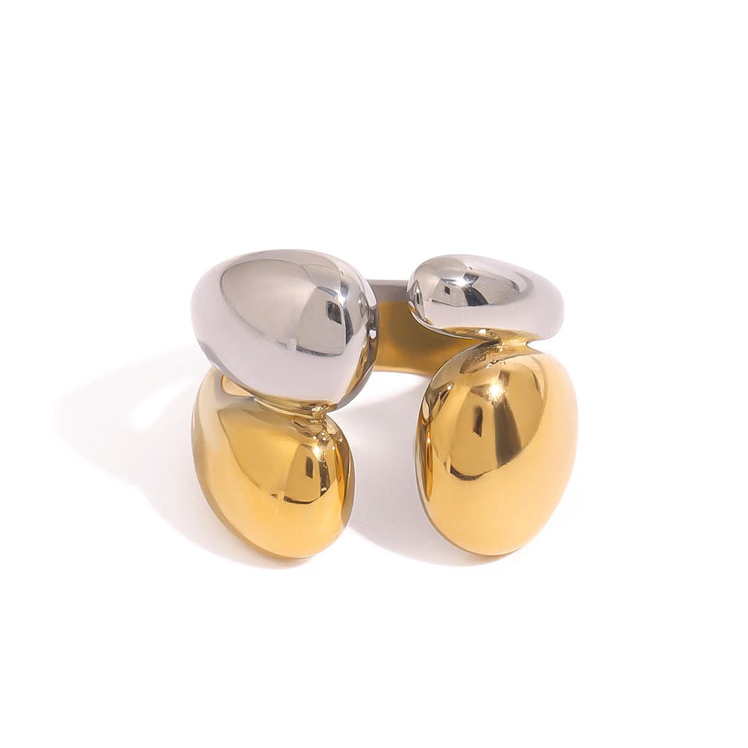 Two-Tone Gold and Silver Stackable Ring