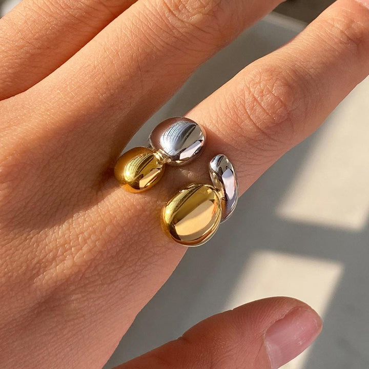 Two-Tone Gold and Silver Stackable Ring