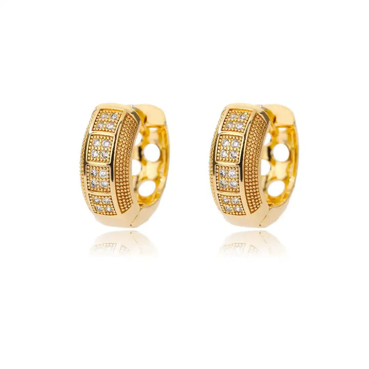 Timeless Hoop Earrings with Cubic Zirconia Accents