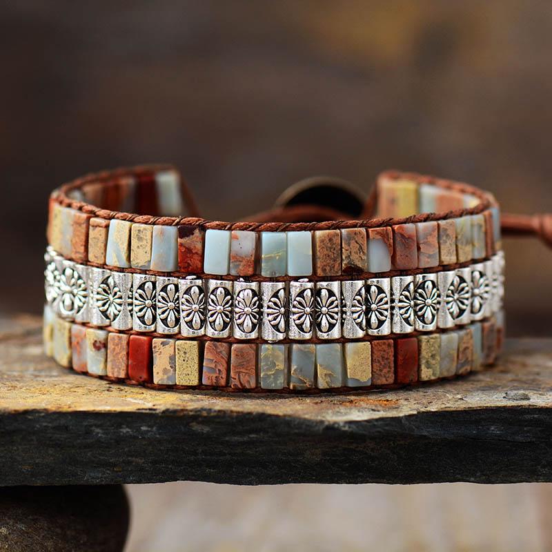 Lotus Boho Chic Wrap Bracelet