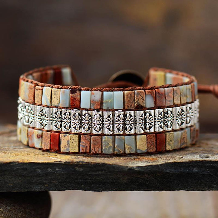 Lotus Boho Chic Wrap Bracelet