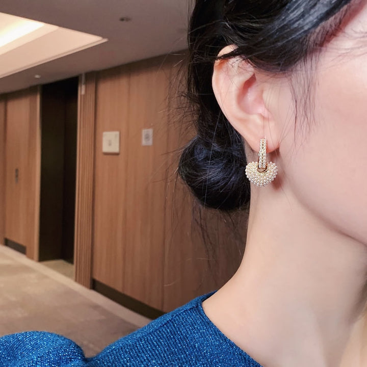 Radiant Pearl Earrings of Golden Affection