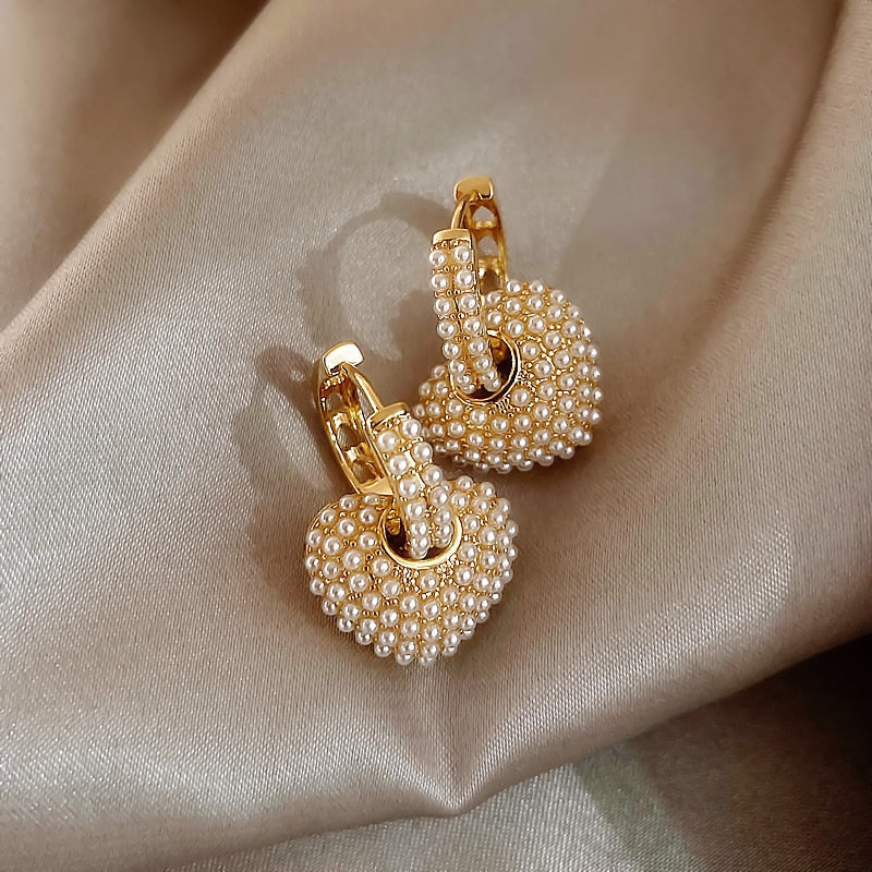 Radiant Pearl Earrings of Golden Affection