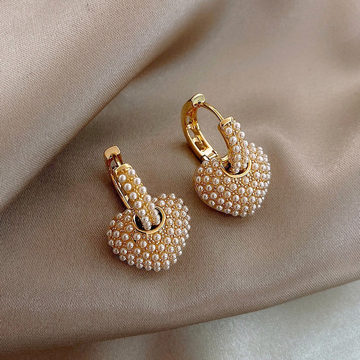 Radiant Pearl Earrings of Golden Affection