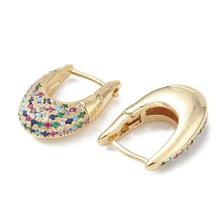 Chic Colorful Gemstone-Embellished Earrings