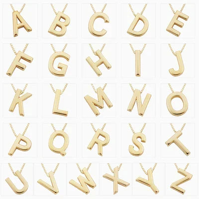 Personalized Initial Necklace with Love Letter Design