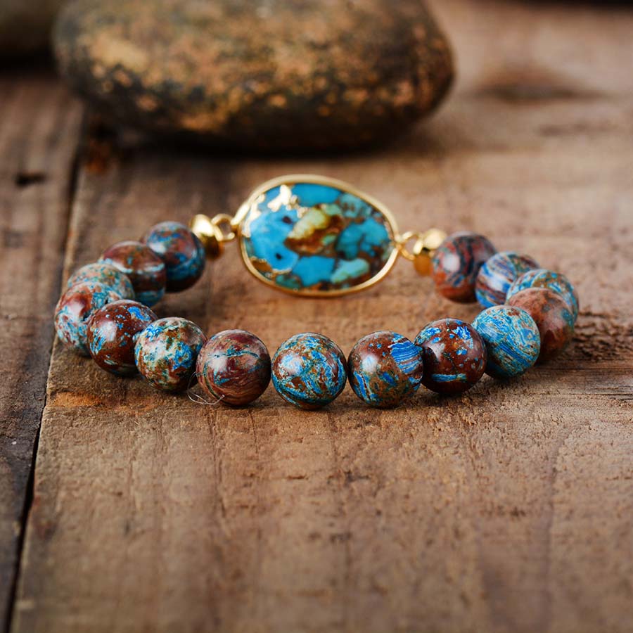 Bronzite Gemstone Charm Bracelet