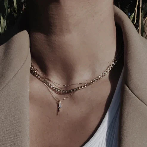 Curb Chain Necklace with Flat Links