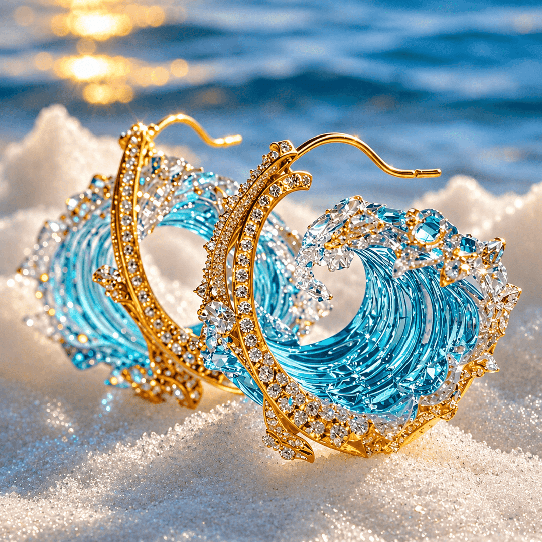 Ocean's Promise Gold Earrings