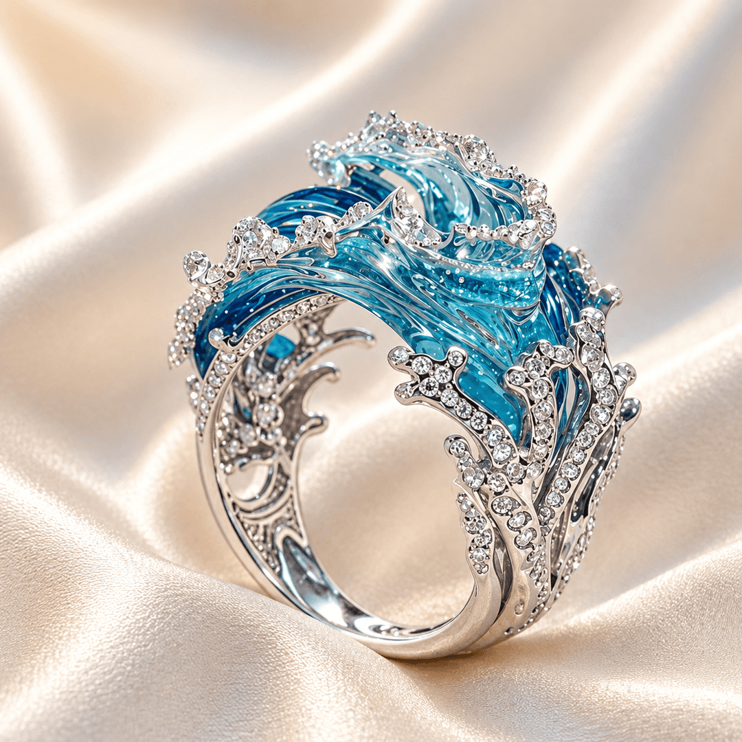 Ocean's Promise White Gold Ring