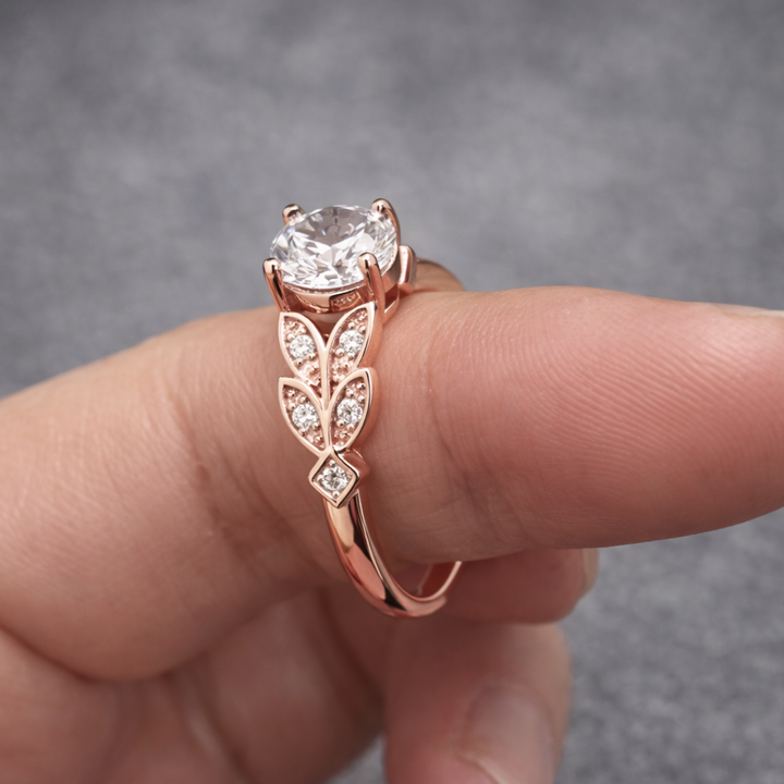 Enchanted Floral Zirconia Crown Ring