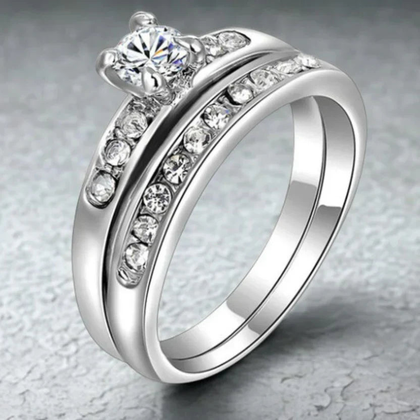 Vintage Silver Crystal Ring