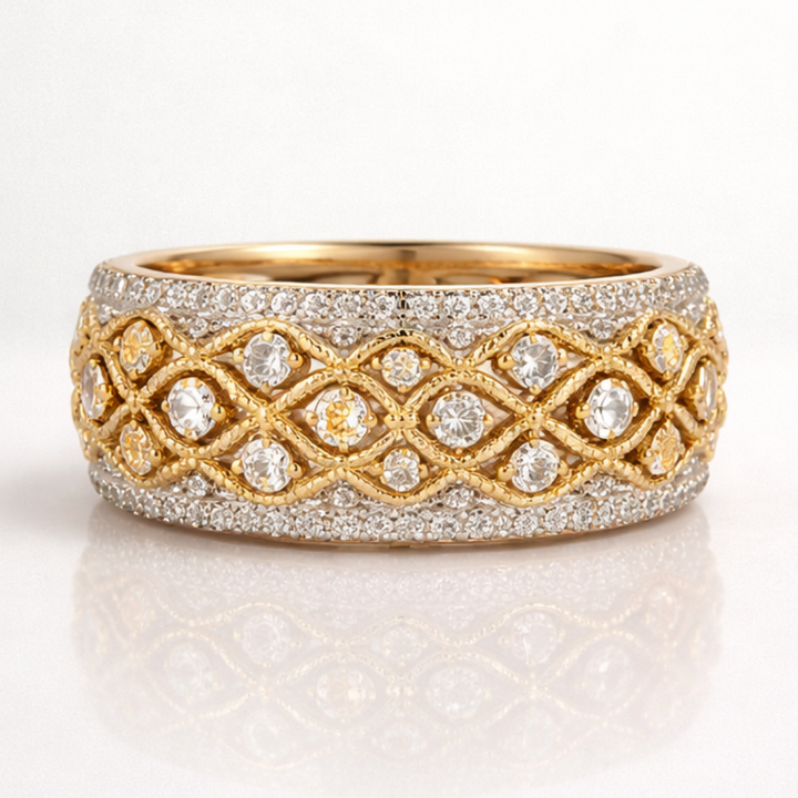 Pavé Gold Unity Ring