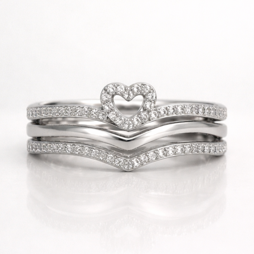 Luminous Heart Wishbone Stacking Bands