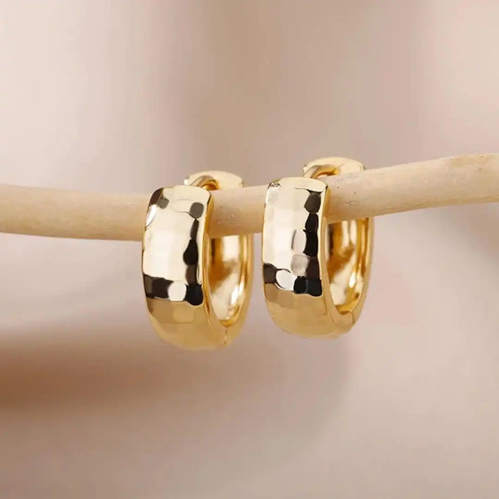 Timeless Curved Gold Hoop Earrings