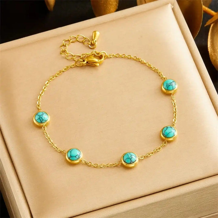 Bohemian-Style Silver Jewelry Collection Featuring Turquoise Necklace, Earrings, and Bracelet