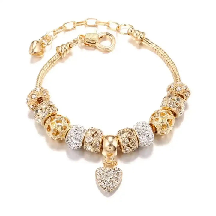 Striking Gold Heart Bracelet