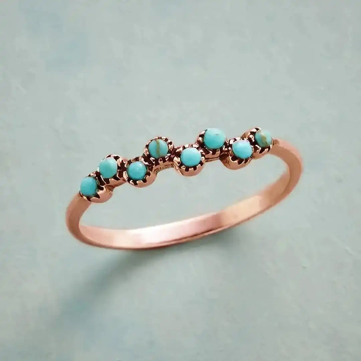 Timeless Turquoise Beaded Ring