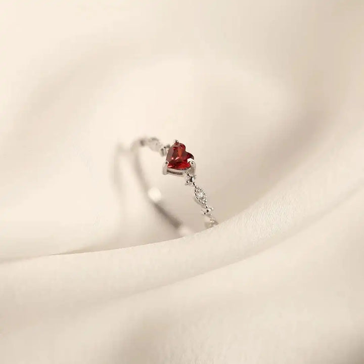 Heartstone Marquise Accent Band Ring