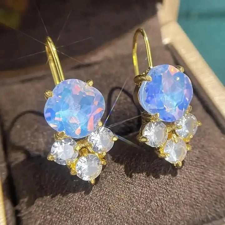 Timeless Gold Rainbow Zircon Earrings
