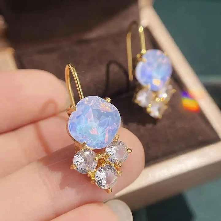 Timeless Gold Rainbow Zircon Earrings