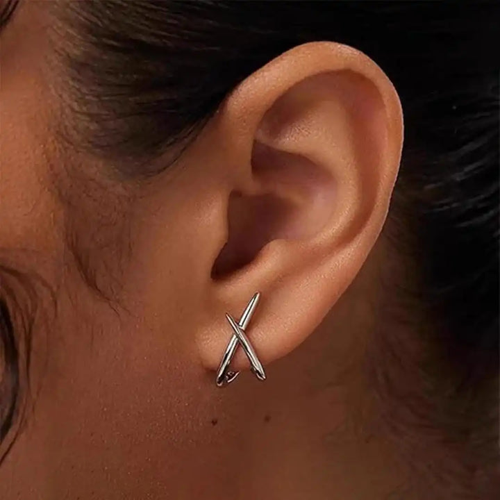 Timeless Golden Cross Earrings