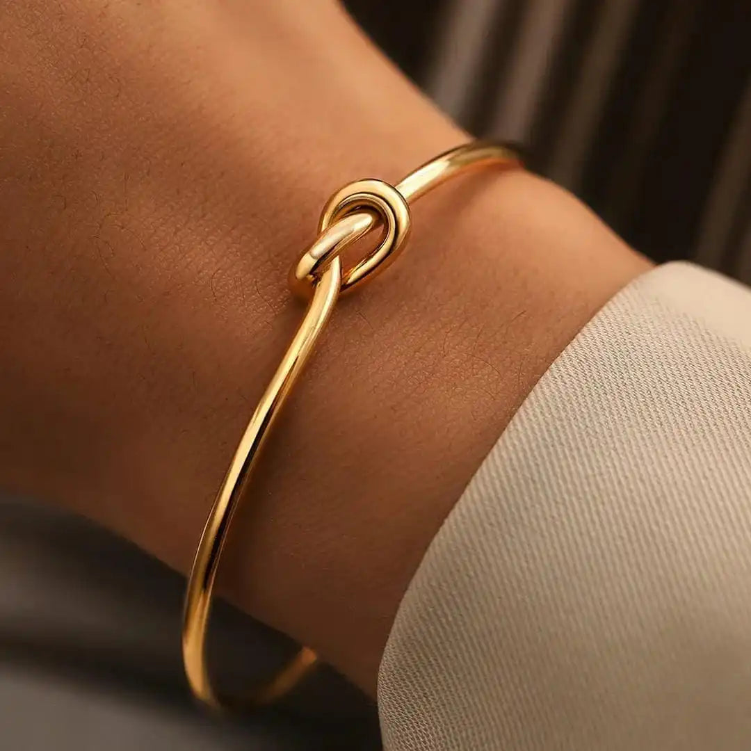 Adjustable Golden Loop Bracelet