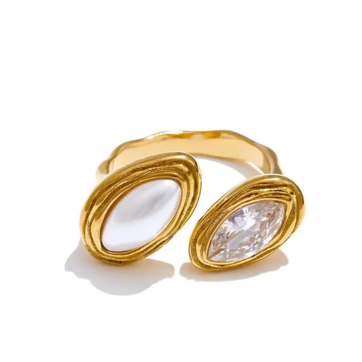 Twisted Double Marquise Ring