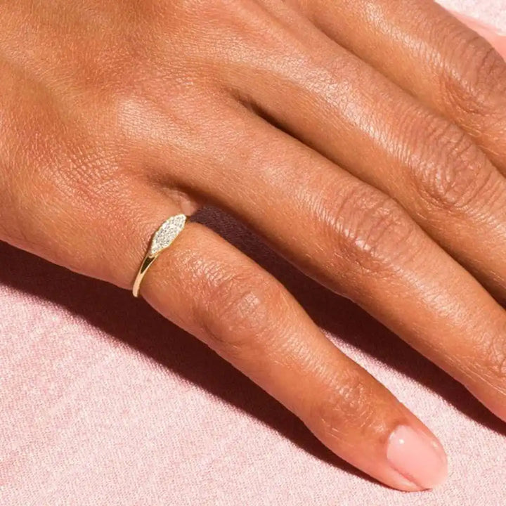 Marquise Pavé Stacking Ring