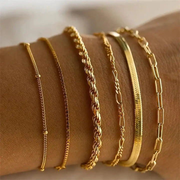 Bohemian Vintage Cuban Bracelet Set
