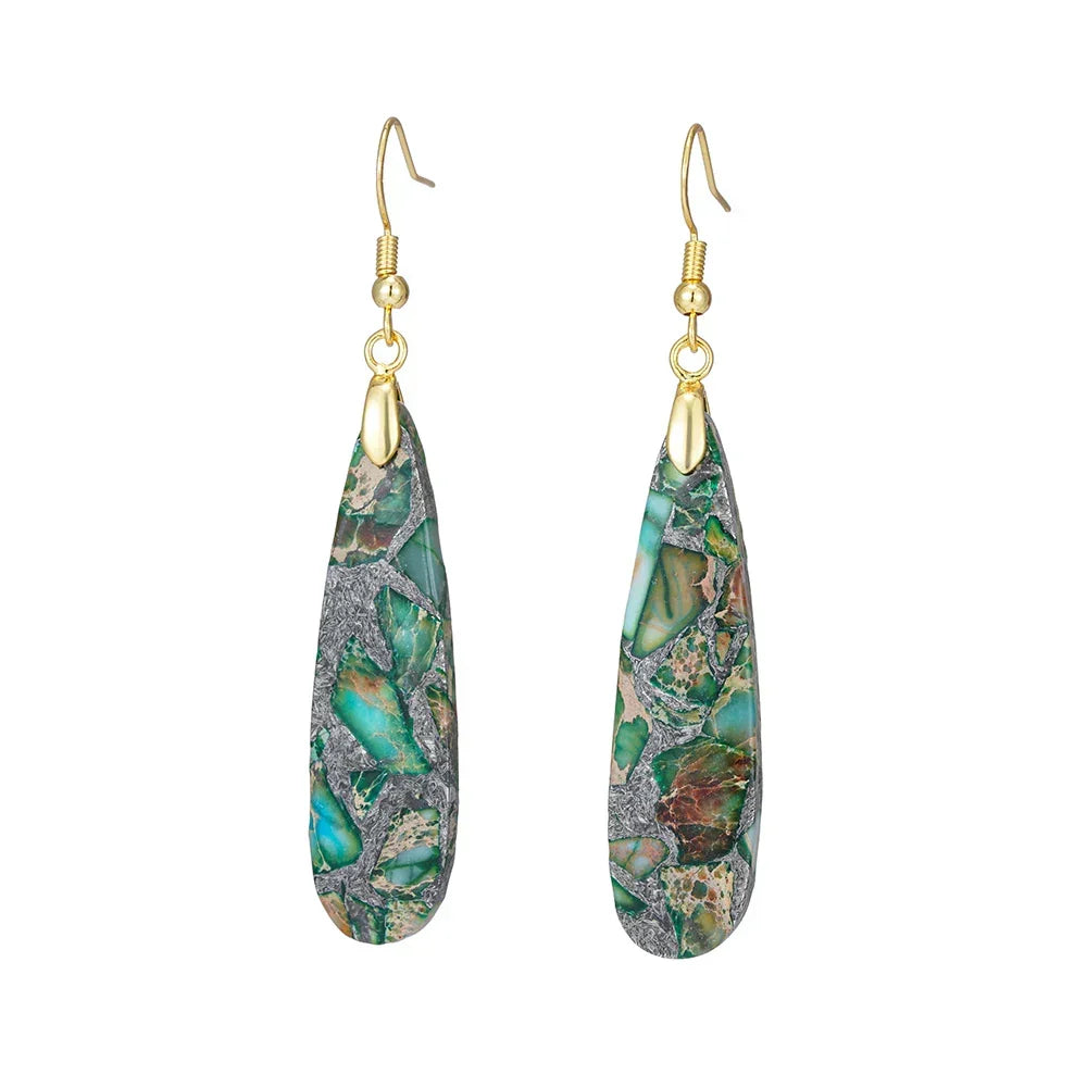 Spiraled Soulstone Drop Earrings