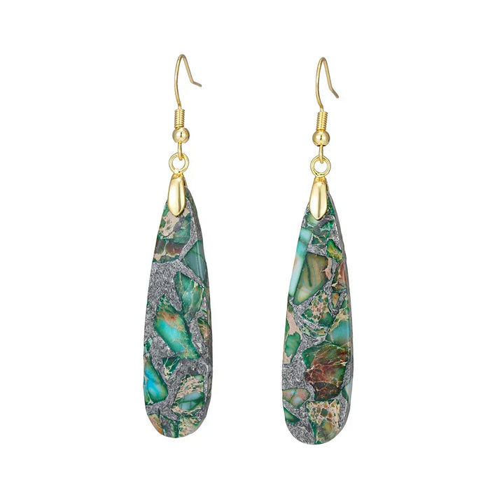 Spiraled Soulstone Drop Earrings