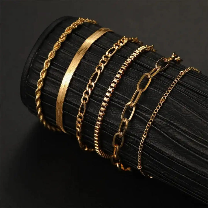 Bohemian Vintage Cuban Bracelet Set