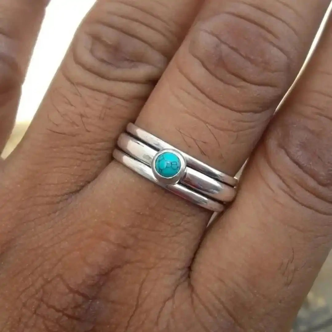Bohemian Layered Turquoise Stone Ring
