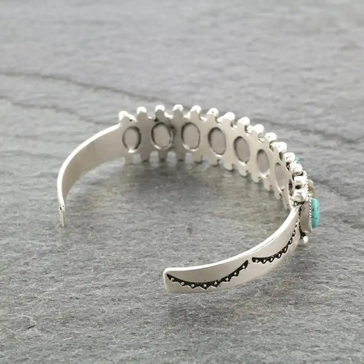 Vintage Tibetan Silver Gemstone Bracelet