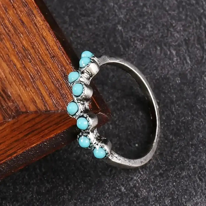 Timeless Turquoise Beaded Ring
