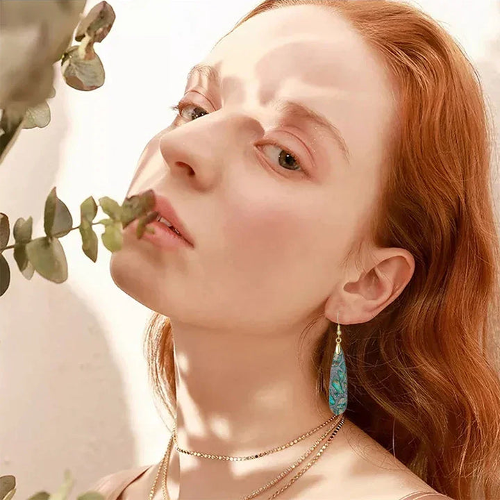 Spiraled Soulstone Drop Earrings