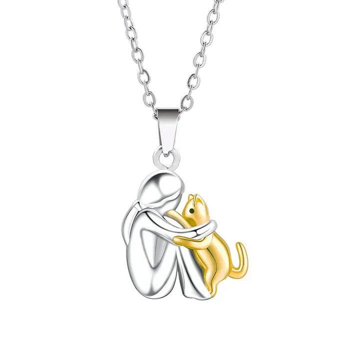 Feline Embrace Pendant Necklace