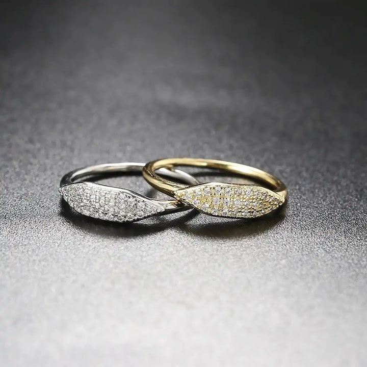 Marquise Pavé Stacking Ring