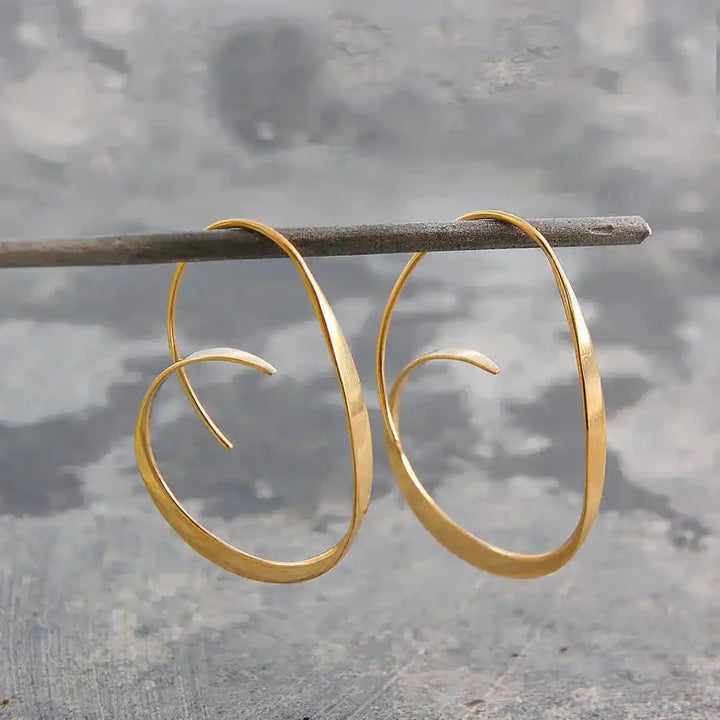 Spiral Twist Dangle Earrings