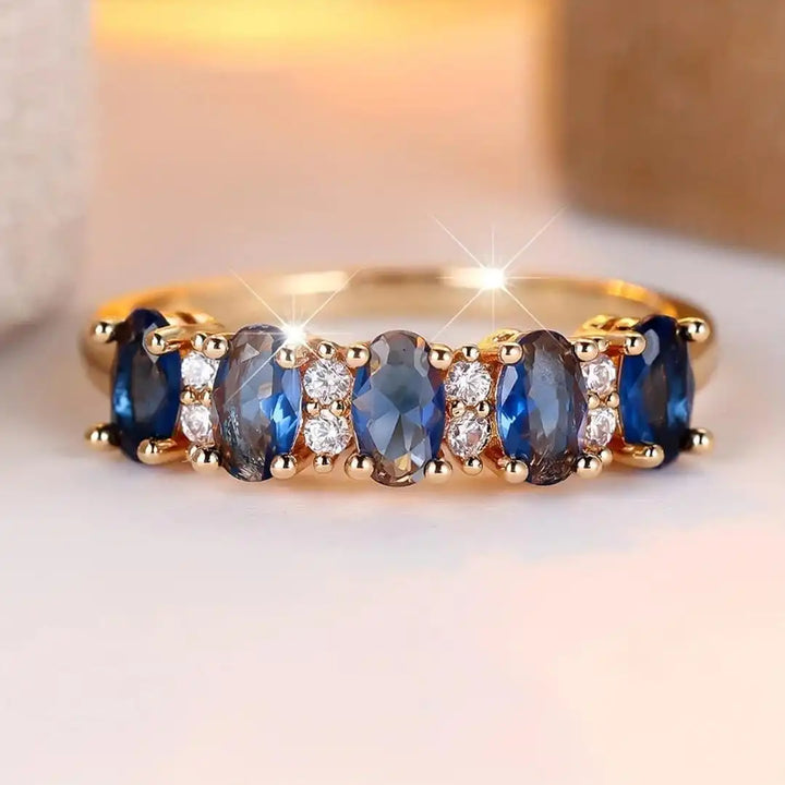 Oval Adjustable Accent Band Ring