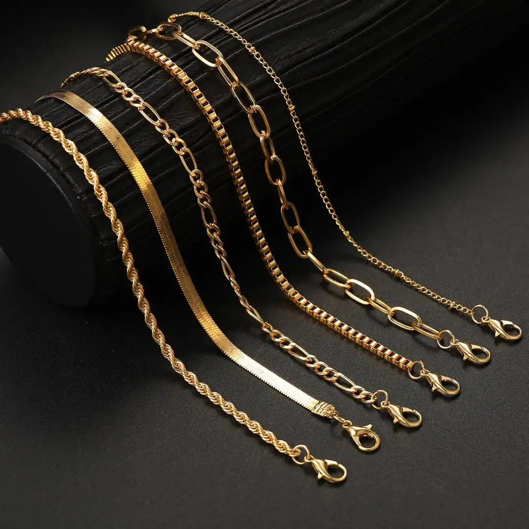 Bohemian Vintage Cuban Bracelet Set