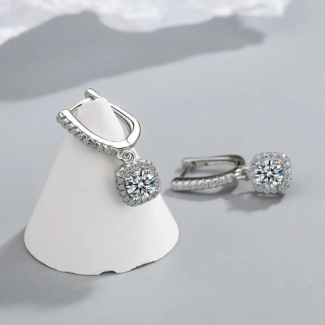 Eternal White Gold Gemstone Earrings