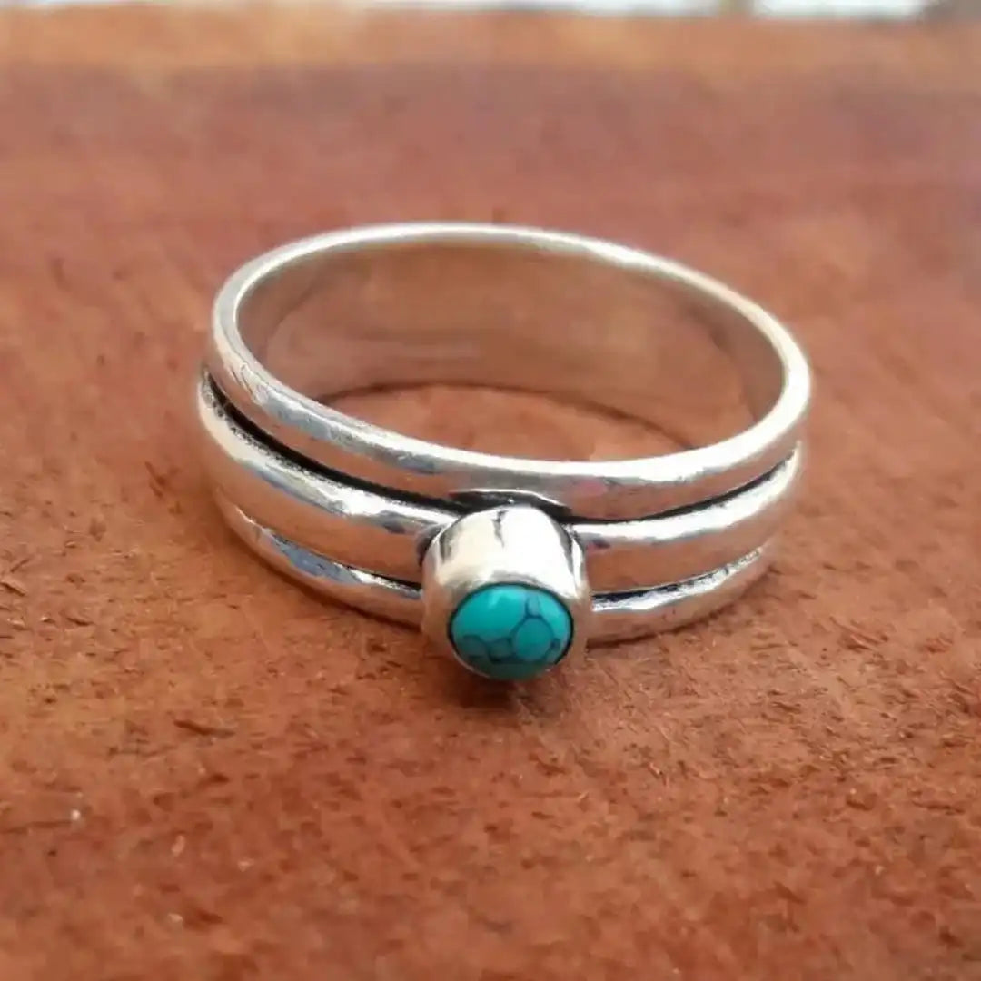 Bohemian Layered Turquoise Stone Ring