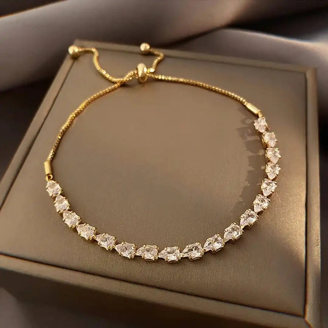 Versatile Geometric Stone Cuff Bracelet