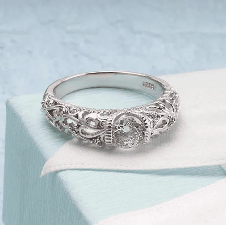 Elegant Silver Zirconia Ring