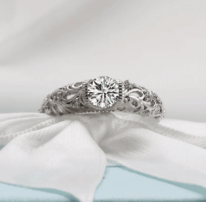 Elegant Silver Zirconia Ring