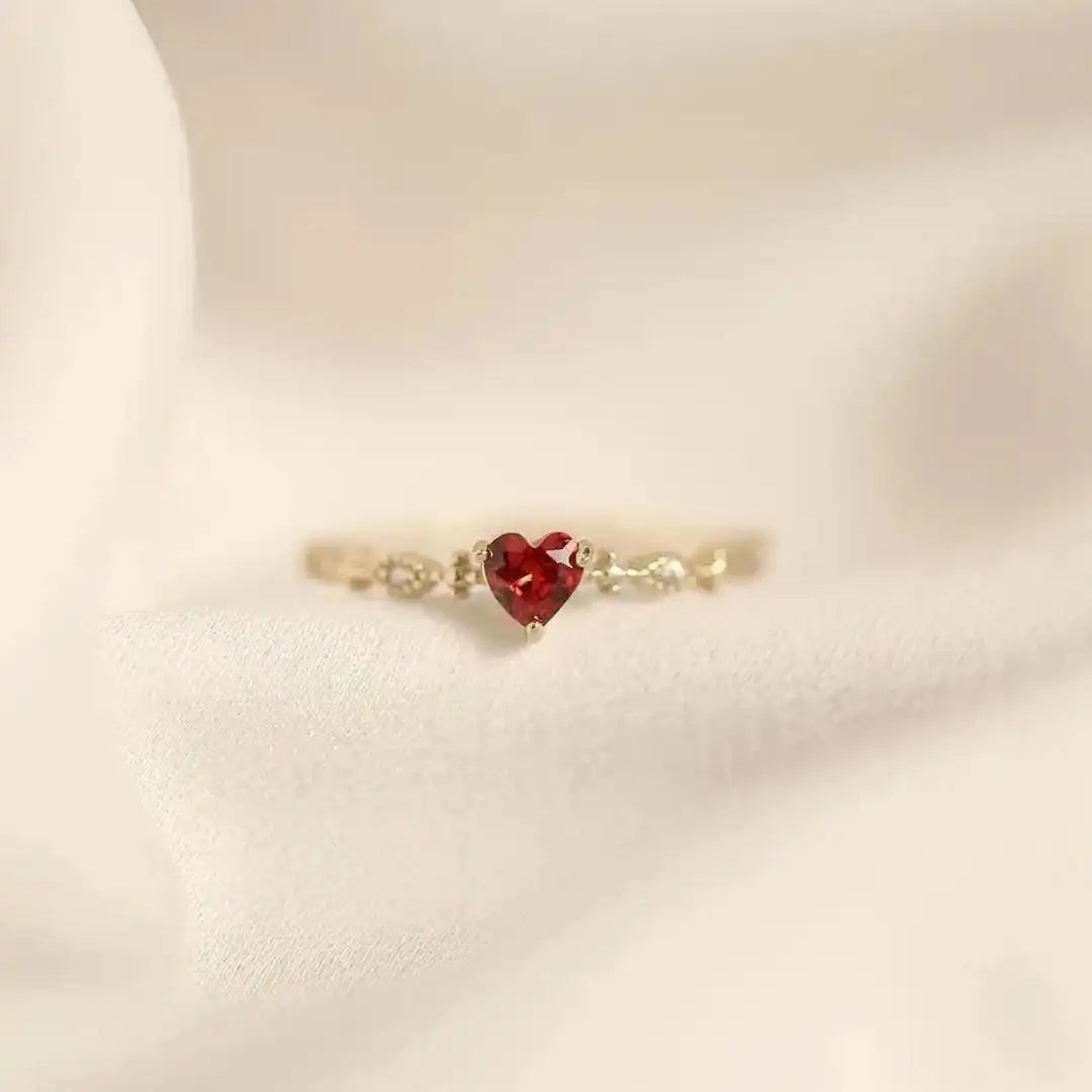 Heartstone Marquise Accent Band Ring