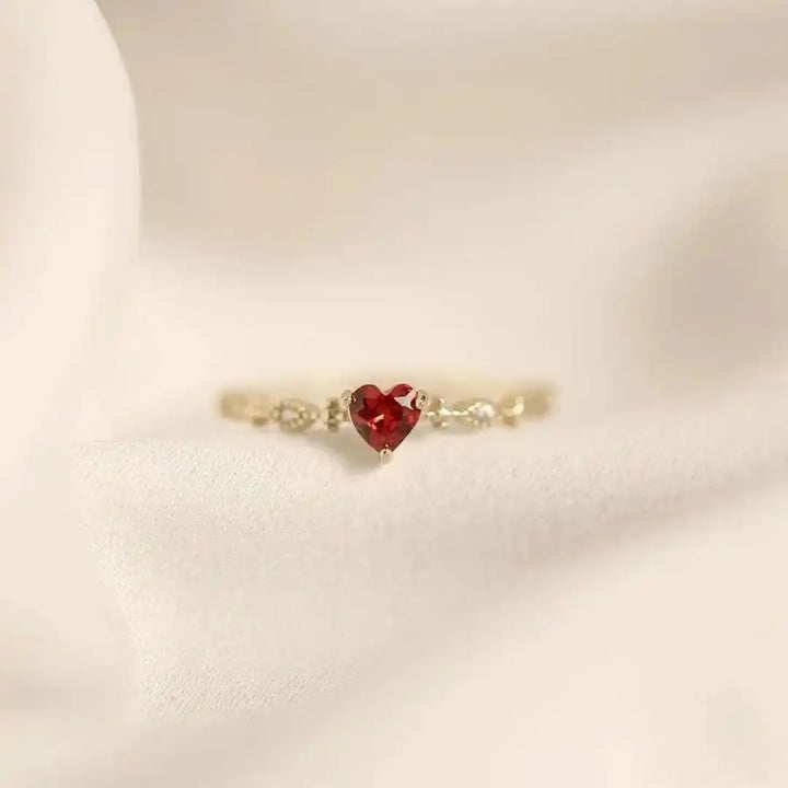 Heartstone Marquise Accent Band Ring