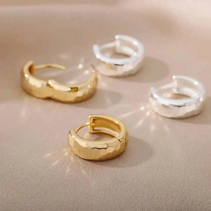 Timeless Curved Gold Hoop Earrings